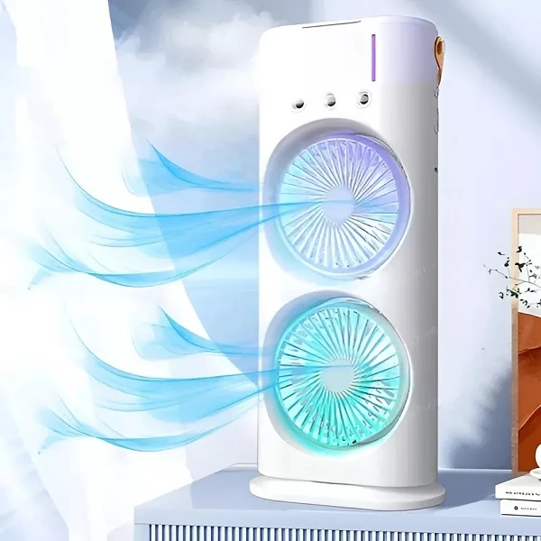 Non-Rechargeable Portable Light Humidifier Double-Ended Spray Fan